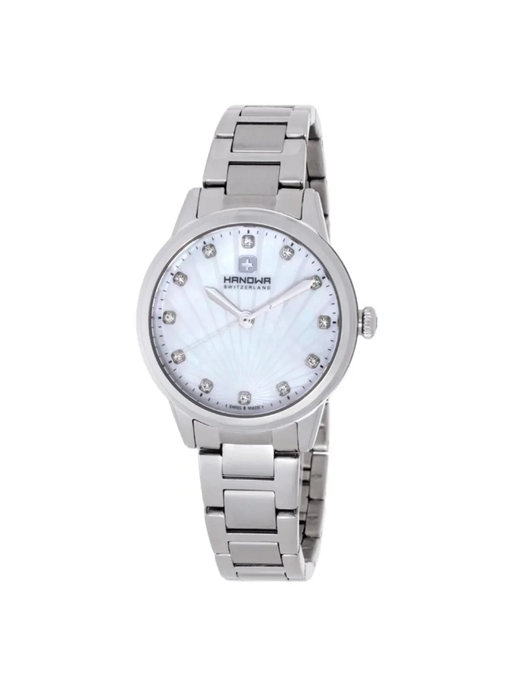 NWT Hanowa Canova Quartz White Mother of Pearl Dial Ladies Watch